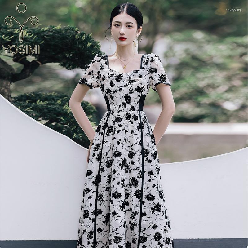 Party Dresses YOSIMI Print Chiffon Black Flower Long Women Dress 2022 Summer Vintage Floral Short Sleeve A-line Mid-calf Elegant, Mixed color
Party Dresses YOSIMI Print Chiffon Black Flower Long Women Dress 2022 Summer Vintage Floral Short Sleeve A-line Mid-calf Elegant, Mixed color