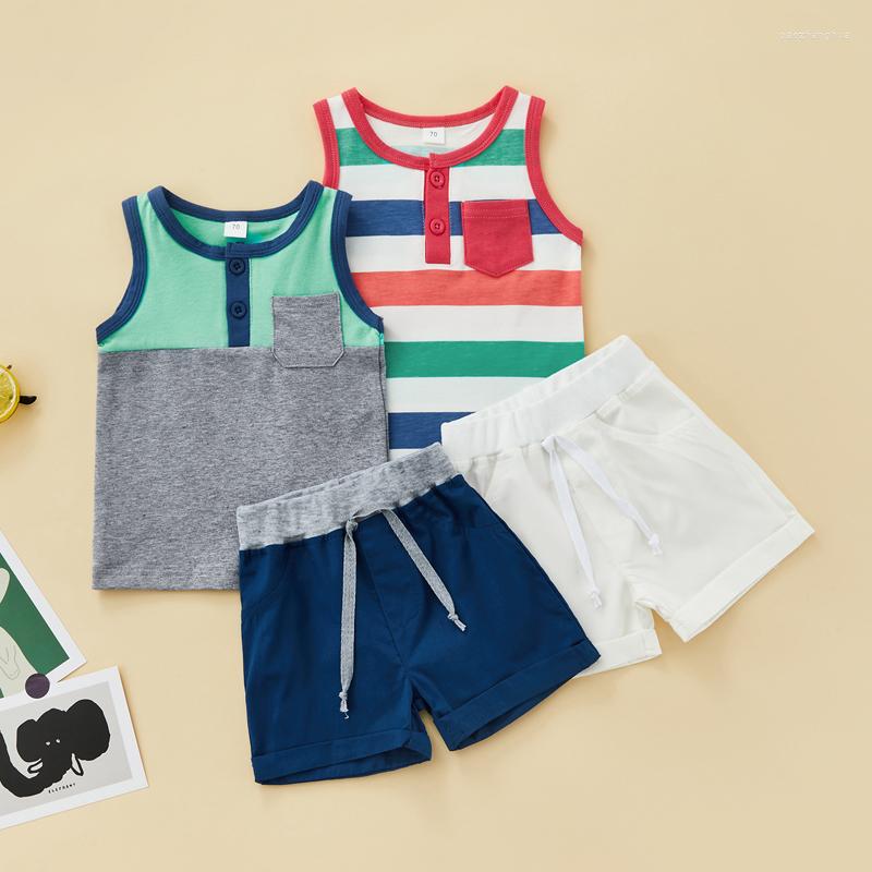 Clothing Sets 2 Pcs Born Casual Outfits Baby Boys Contrast Color Round Neck Tank Tops With Pocket Drawstring Shorts 0-3T, Blue
Clothing Sets 2 Pcs Born Casual Outfits Baby Boys Contrast Color Round Neck Tank Tops With Pocket Drawstring Shorts 0-3T, Blue