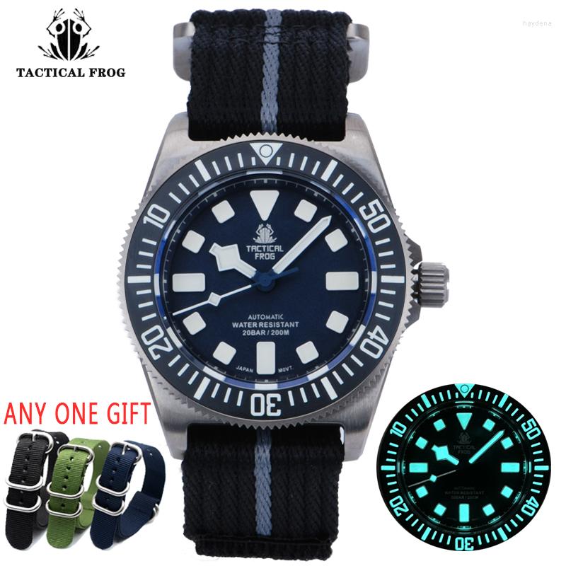 Wristwatches Tactical Frog FXD Titanium Dive Watch Men 42mm NH35 Automatic Mechanical Movement Sapphire Glass 200M Waterproof BGW-9 Luminous, Black dial
Wristwatches Tactical Frog FXD Titanium Dive Watch Men 42mm NH35 Automatic Mechanical Movement Sapphire Glass 200M Waterproof BGW-9 Luminous, Black dial