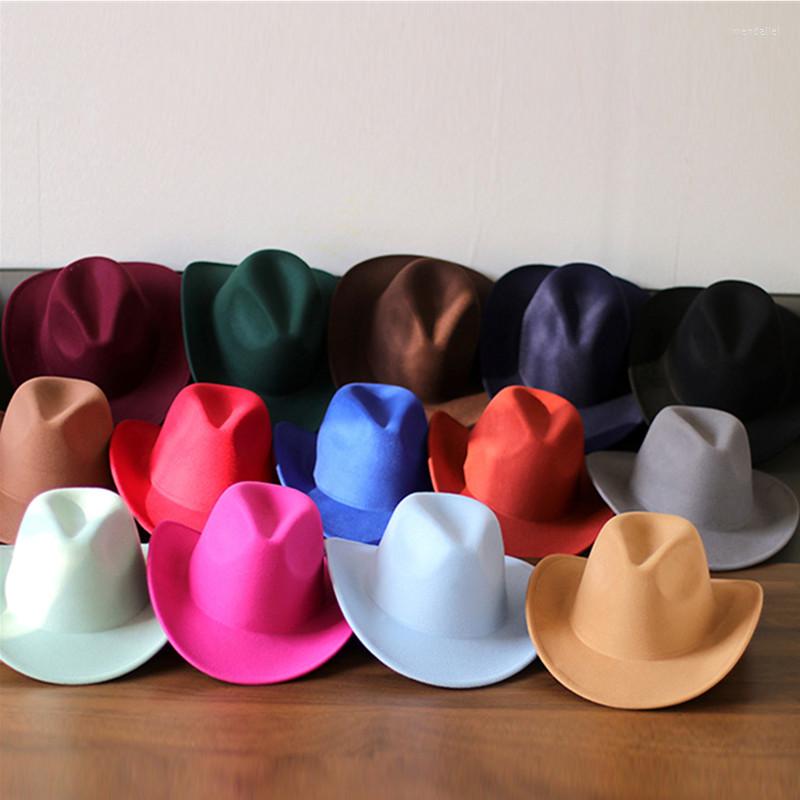 Berets Fedora Solid Color Cowboy Hat Roll Brim Sticky Autumn And Winter For Woman Men's Outdoor Jazz Western
Berets Fedora Solid Color Cowboy Hat Roll Brim Sticky Autumn And Winter For Woman Men's Outdoor Jazz Western