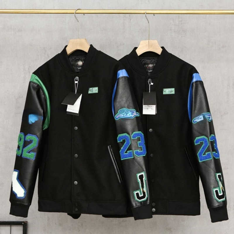22ss designer baseball jacket stand collar men's jackets multi label flocking embroidery autumn winter wool coat long sleeve cardigan, Thin black
22ss designer baseball jacket stand collar men's jackets multi label flocking embroidery autumn winter wool coat long sleeve cardigan, Thin black