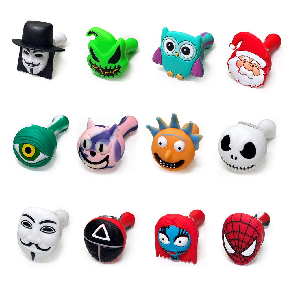 Home Garden mixed style unique cute cartoon Silicone Smoking Pipe Unbreakable Tobacco Hand Pipes with glass bowl Christmas
Home Garden mixed style unique cute cartoon Silicone Smoking Pipe Unbreakable Tobacco Hand Pipes with glass bowl Christmas