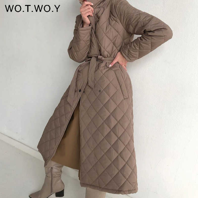 Women's Down Parkas WOTWOY Argyle Long Cotton-padded Parkas Women Belted Thick Warm Winter Jacket Female Casual Solid Coats Female 2022 Overcoat T221011, C20266-light coffee
Women's Down Parkas WOTWOY Argyle Long Cotton-padded Parkas Women Belted Thick Warm Winter Jacket Female Casual Solid Coats Female 2022 Overcoat T221011, C20266-light coffee