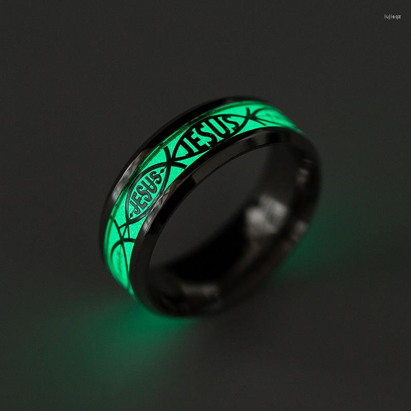 Wedding Rings Retro Luminous Men Ring Stainless Steel Christian Jesus Men's Jewelry For Women Metal Material Bijoux Wholesale
Wedding Rings Retro Luminous Men Ring Stainless Steel Christian Jesus Men's Jewelry For Women Metal Material Bijoux Wholesale