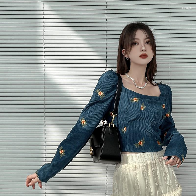 Women' Blouses ZCSMLL Puff Sleeve Crop Top Korean Fashion Square Neck Green Blouse Women Floral Embroidered Long Ladies Clothes
Women' Blouses ZCSMLL Puff Sleeve Crop Top Korean Fashion Square Neck Green Blouse Women Floral Embroidered Long Ladies Clothes