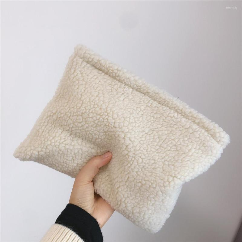 Cosmetic Bags Soft Lambswool Solid Color Make Up Storage Case Women Travel Beauty Pouch Toiletries Organizer Clutch Makeup Purse, Ivory
Cosmetic Bags Soft Lambswool Solid Color Make Up Storage Case Women Travel Beauty Pouch Toiletries Organizer Clutch Makeup Purse, Ivory