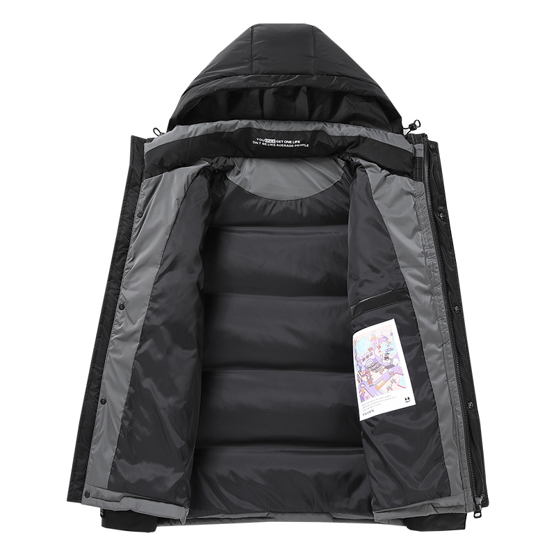 Mens Down Parkas Winter Warm Down Jacket Mens Hooded Casual Parka Coat 80% White Duck Down Jackets Men Thicken Solid Color Zipper Coats M5XL 221010