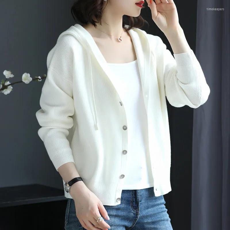 Women' Knits Spring Hooded Knitted Sweater Jacket Women 2022 Autumn Fashion Long-Sleeve Cardigan Female Loose Knitwear Ladies Tops G2224, Green
Women' Knits Spring Hooded Knitted Sweater Jacket Women 2022 Autumn Fashion Long-Sleeve Cardigan Female Loose Knitwear Ladies Tops G2224, Green