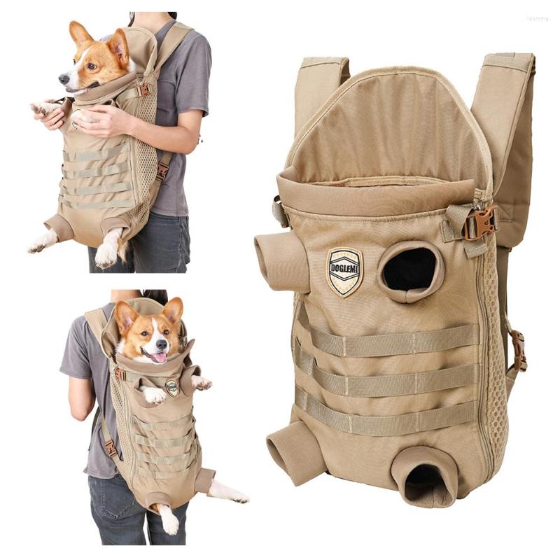 2025 new Dog Car Seat Covers Backpack For Small Medium Dogs Hands Free Tactical Outdoor Pet Frontpack Soft Breathable Safety Travel Carrier