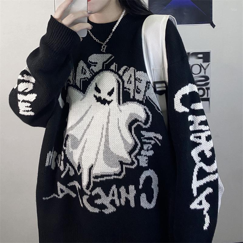 Women's Sweaters Dark Harajuku Ghost Letters Jacquard Knit Pullovers Retro Loose Outside Wear Knitted Letter Sweater 2022 Winter Women Tops, M5541-black
Women's Sweaters Dark Harajuku Ghost Letters Jacquard Knit Pullovers Retro Loose Outside Wear Knitted Letter Sweater 2022 Winter Women Tops, M5541-black