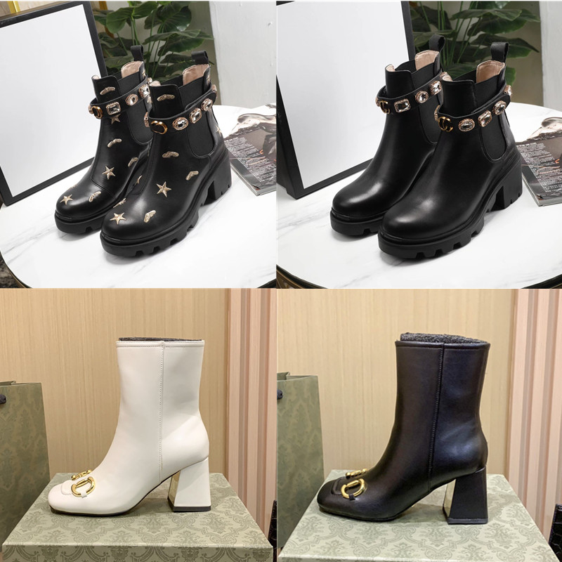 Fashion Designer Womens Boots Little Bee Martin Chelsea Leather Black and White Zipper Diamond Thick soled Snow Combat Boots
Fashion Designer Womens Boots Little Bee Martin Chelsea Leather Black and White Zipper Diamond Thick soled Snow Combat Boots
