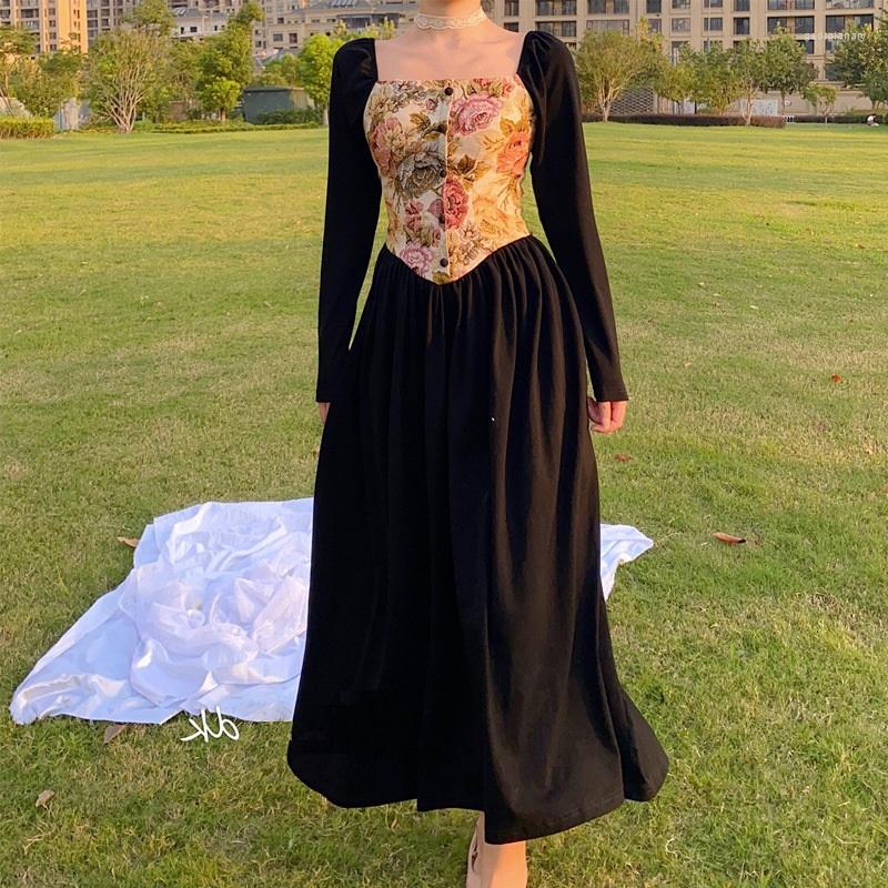 Casual Dresses Embroidered Floral Printed Jacquard Long Sleeve Patchwork Dress Women 2022 Vintage Elegant Slim Party Evening Full, Picture
Casual Dresses Embroidered Floral Printed Jacquard Long Sleeve Patchwork Dress Women 2022 Vintage Elegant Slim Party Evening Full, Picture