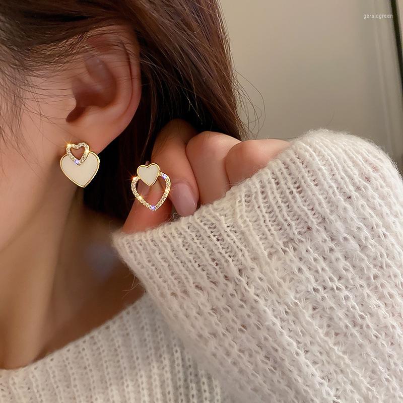 Stud Earrings Korean Sweet Cute Asymmetrical Heart-Shaped For Women Girl Fashion Gold Color Crystal Aesthetic Jewelry
Stud Earrings Korean Sweet Cute Asymmetrical Heart-Shaped For Women Girl Fashion Gold Color Crystal Aesthetic Jewelry