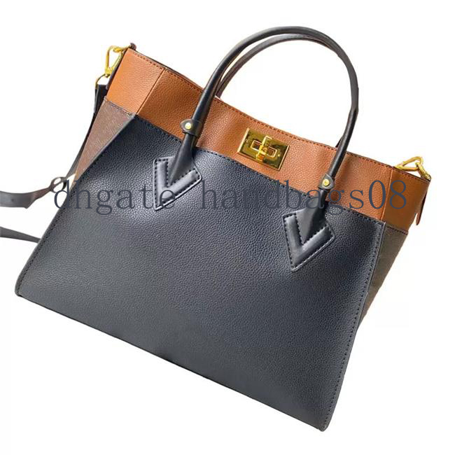 MM totes designer womens on my luxury side tote bags purse elegant stiching leather shoulder bag gold lock women shopping handbag 53825 M53823 773800499
MM totes designer womens on my luxury side tote bags purse elegant stiching leather shoulder bag gold lock women shopping handbag 53825 M53823 773800499