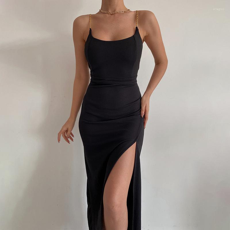 Casual Dresses Dress Spring Summer Fashion Sexy Backless Sling Slit Slim Party Wedding Guest Black
Casual Dresses Dress Spring Summer Fashion Sexy Backless Sling Slit Slim Party Wedding Guest Black