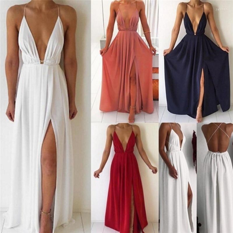 Casual Dresses Women Maxi Dress Sleeveless Backless Boho Long Splid Solid Color Bridesmaid Formal Sexy Summer Slit Vestidos, Black
Casual Dresses Women Maxi Dress Sleeveless Backless Boho Long Splid Solid Color Bridesmaid Formal Sexy Summer Slit Vestidos, Black