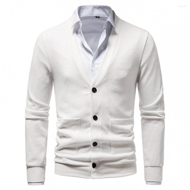Men's Sweaters Autumn Sweater Solid Color Single-breasted Buttons Breathable Soft V Neck Long Sleeve Slim Fit Knit Men Coat For Office, Black
Men's Sweaters Autumn Sweater Solid Color Single-breasted Buttons Breathable Soft V Neck Long Sleeve Slim Fit Knit Men Coat For Office, Black
