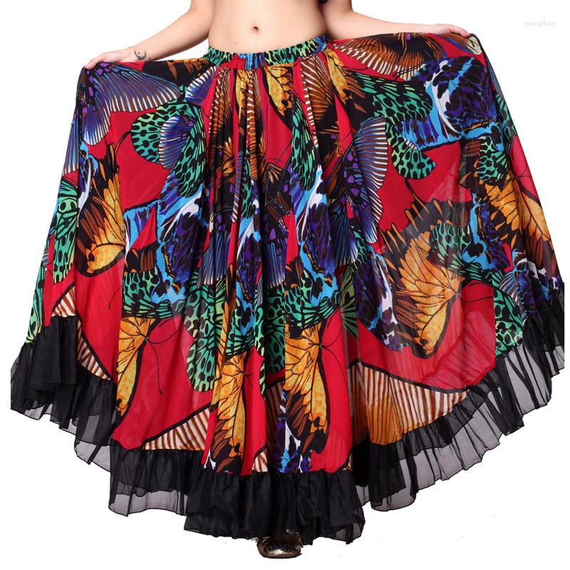 Stage Wear 720 Degrees Tribal Belly Dance Performance Gypsy Clothes Butterfly-printed Flamenco Women Sheer Chiffon Skirts, Pink and black
Stage Wear 720 Degrees Tribal Belly Dance Performance Gypsy Clothes Butterfly-printed Flamenco Women Sheer Chiffon Skirts, Pink and black