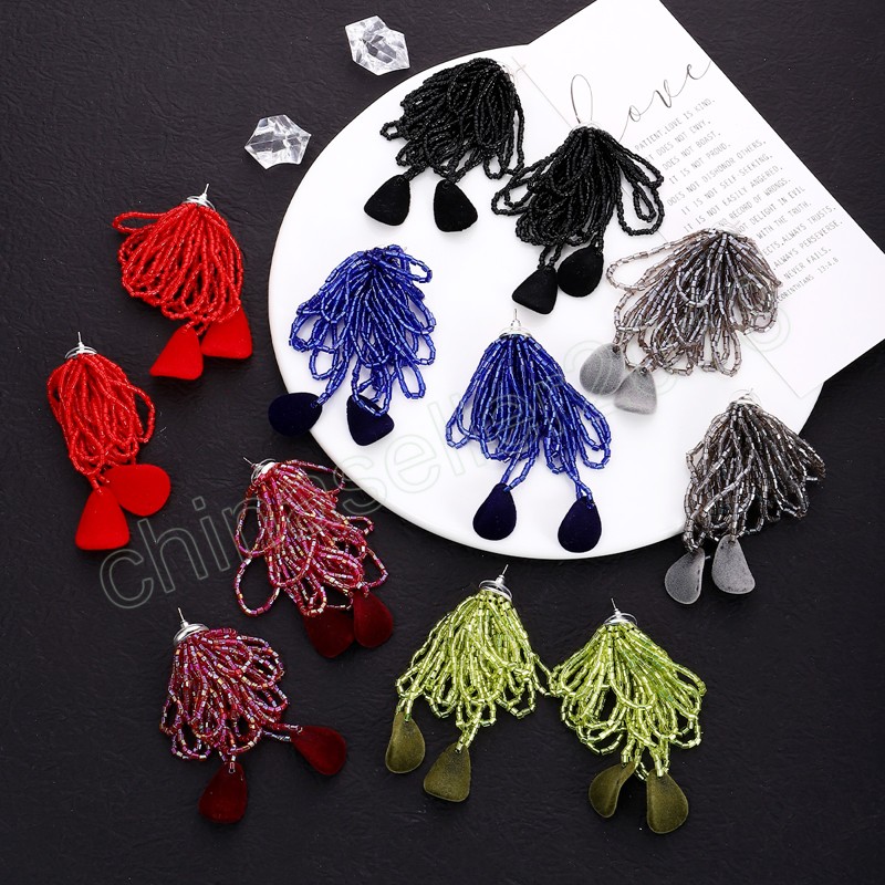 Multilayer Beaded Petal Tassel Dangle Earrings For Women Vintage Red Handmade Rice Bead Statement Drop Earrings Wedding Bijoux
Multilayer Beaded Petal Tassel Dangle Earrings For Women Vintage Red Handmade Rice Bead Statement Drop Earrings Wedding Bijoux