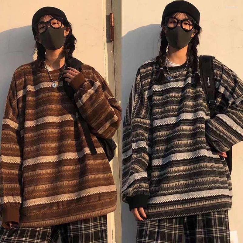 Women' Sweaters Pullovers Women Men Oversize Sweater Plus Size Warm Hip Ulzzang BF Unisex Casual Striped Knit Young Girl Fashion Retro, Coffee
Women' Sweaters Pullovers Women Men Oversize Sweater Plus Size Warm Hip Ulzzang BF Unisex Casual Striped Knit Young Girl Fashion Retro, Coffee