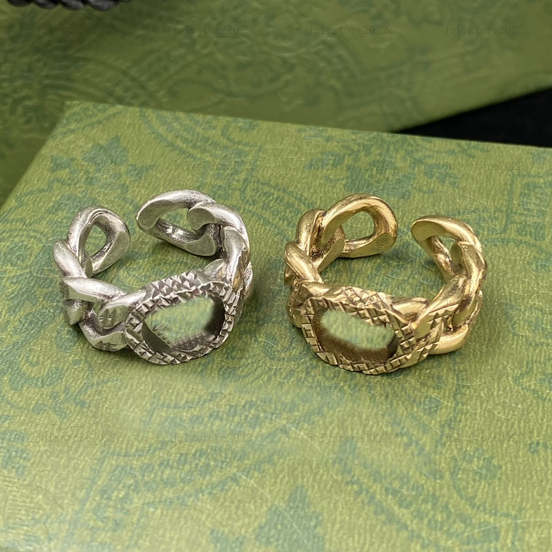 Feshion Band Rings for Women Luxury Jewelry Gold Ring Top G Enamel Designers Love Rings Silver Unisex Circlet