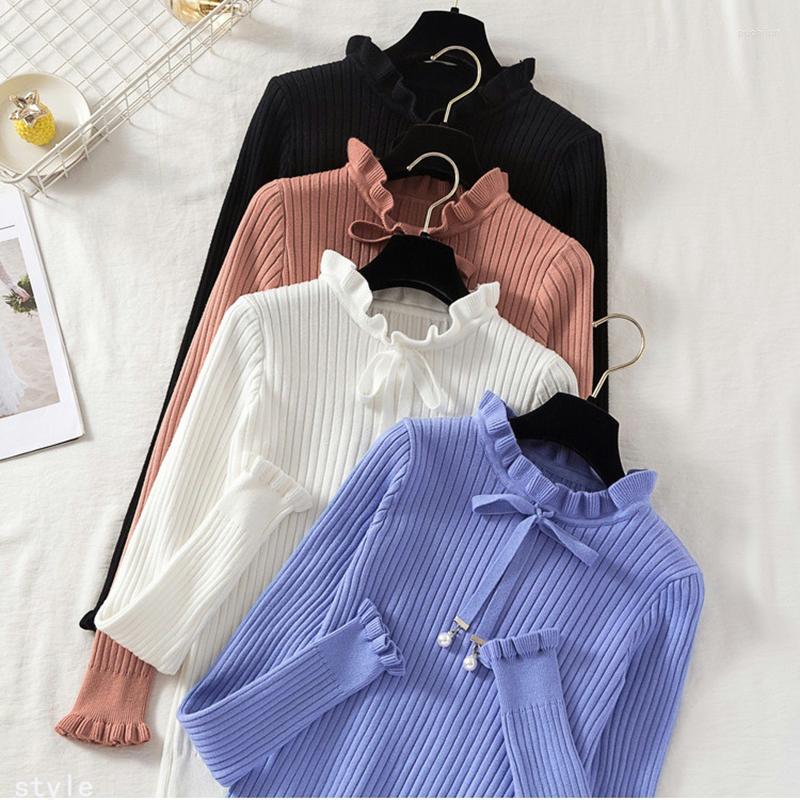 Women's Sweaters LJSXLS Ruffles Long Sleeve Knitted Sweater Women 2022 Autumn Winter Kawaii Clothes Black Pullover Female Jersey Mujer
Women's Sweaters LJSXLS Ruffles Long Sleeve Knitted Sweater Women 2022 Autumn Winter Kawaii Clothes Black Pullover Female Jersey Mujer