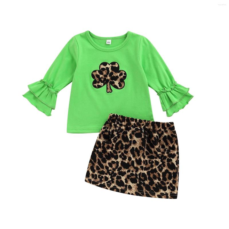 Clothing Sets Toddler Kids Girl St. Patrick's Day Outfits Ruffle Flared Long Sleeve Leaf Printed Shirt Tops With Leopard Skirt 6M-4T, Picture shown
Clothing Sets Toddler Kids Girl St. Patrick's Day Outfits Ruffle Flared Long Sleeve Leaf Printed Shirt Tops With Leopard Skirt 6M-4T, Picture shown