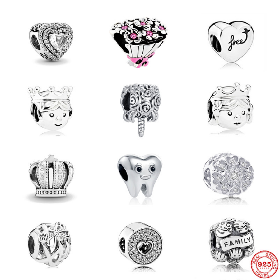 925 Sterling Silver Dangle Charm Women Beads High Quality Jewelry Gift Wholesale Rose Flower Charm Tooth Pendant Crown Bead Fit Pandora Bracelet DIY 1441112
925 Sterling Silver Dangle Charm Women Beads High Quality Jewelry Gift Wholesale Rose Flower Charm Tooth Pendant Crown Bead Fit Pandora Bracelet DIY 1441112