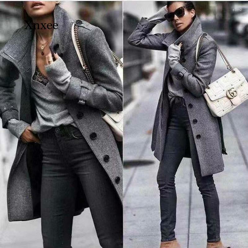 Women' Trench Coats Spring And Autumn Women' Gray Windbreaker Single-Breasted Lapel Stand Collar Fashion Long Coat
Women' Trench Coats Spring And Autumn Women' Gray Windbreaker Single-Breasted Lapel Stand Collar Fashion Long Coat