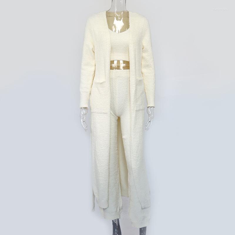 Women' Sleepwear Women' Warm Pajamas Autumn Winter Fashion Plush Lace Long Three-piece Suit Home Office Clothing Sweater Suits, Beige suit
Women' Sleepwear Women' Warm Pajamas Autumn Winter Fashion Plush Lace Long Three-piece Suit Home Office Clothing Sweater Suits, Beige suit