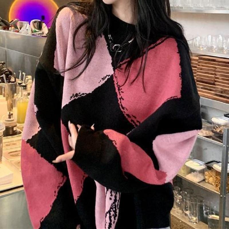 Women' Sweaters Deeptown Kawaii Korean Style Pink Argyle Sweater Women Sweet Girls Oversize Jumper Patchwork O-neck Green Pullover Cute, Black
Women' Sweaters Deeptown Kawaii Korean Style Pink Argyle Sweater Women Sweet Girls Oversize Jumper Patchwork O-neck Green Pullover Cute, Black