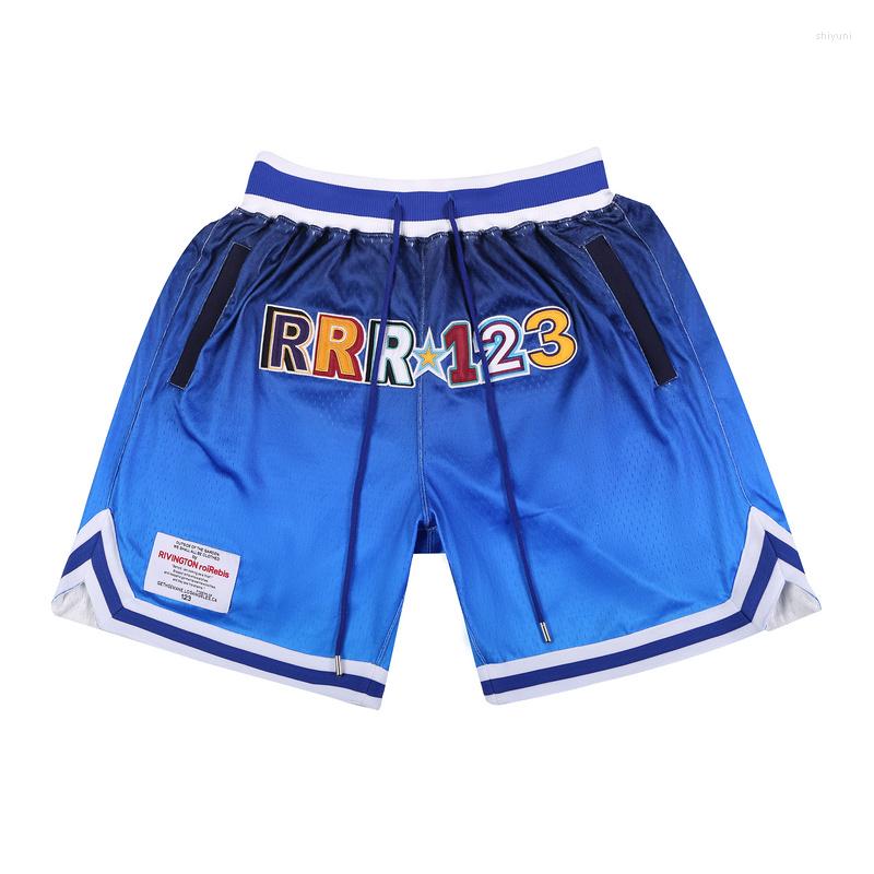 Men's Shorts 2022ss Version RRR123 Logo Embroidery Men Meshed Casual Beach Pants Hiphop, Blue
Men's Shorts 2022ss Version RRR123 Logo Embroidery Men Meshed Casual Beach Pants Hiphop, Blue