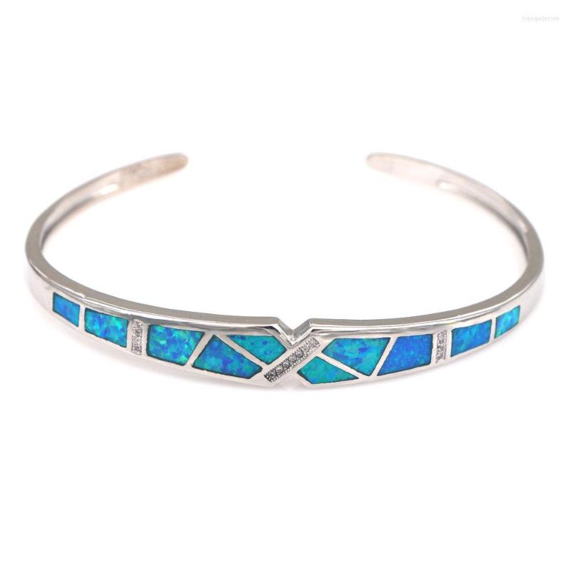 Bangle JLB-054 Women Simple Geometric Bangles Premium Blue Opal Women's Jewelry Gifts
Bangle JLB-054 Women Simple Geometric Bangles Premium Blue Opal Women's Jewelry Gifts