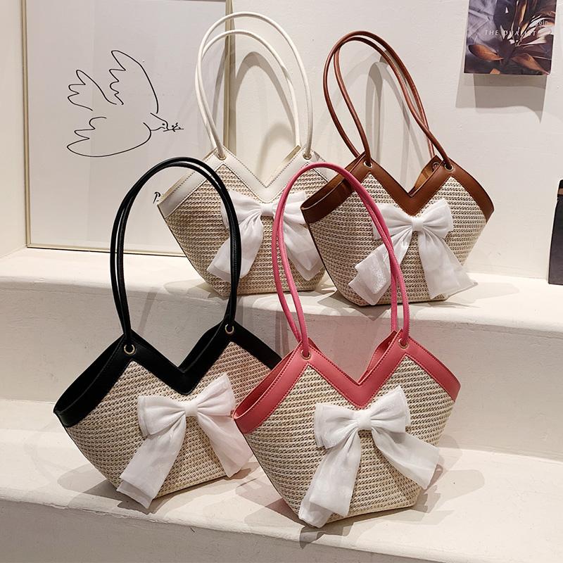 Evening Bags Designer Straw Shopper Bag Beach Shoulder For Women Fashion Lace Bow Handbag Purse Large Capacity Travel Tote, Brown basket bag
Evening Bags Designer Straw Shopper Bag Beach Shoulder For Women Fashion Lace Bow Handbag Purse Large Capacity Travel Tote, Brown basket bag