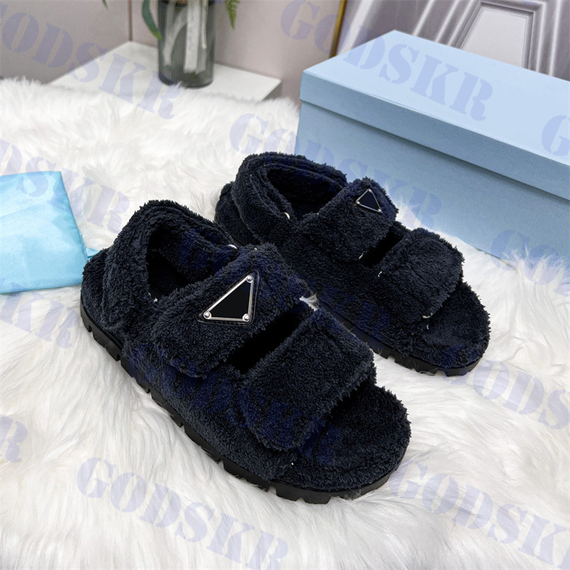 Triangle Logo Sandals Womens Plush Slippers Platform Shoes Trendy Womens Sandals Four Colors
Triangle Logo Sandals Womens Plush Slippers Platform Shoes Trendy Womens Sandals Four Colors