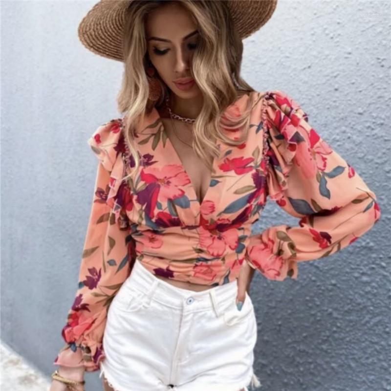 Women's Blouses Chikichi Tops Women 2022 Spring And Autumn Fashion Sexy V-neck Slim Slimming Hedging Long-sleeved Floral Print Ladies Top, Green
Women's Blouses Chikichi Tops Women 2022 Spring And Autumn Fashion Sexy V-neck Slim Slimming Hedging Long-sleeved Floral Print Ladies Top, Green