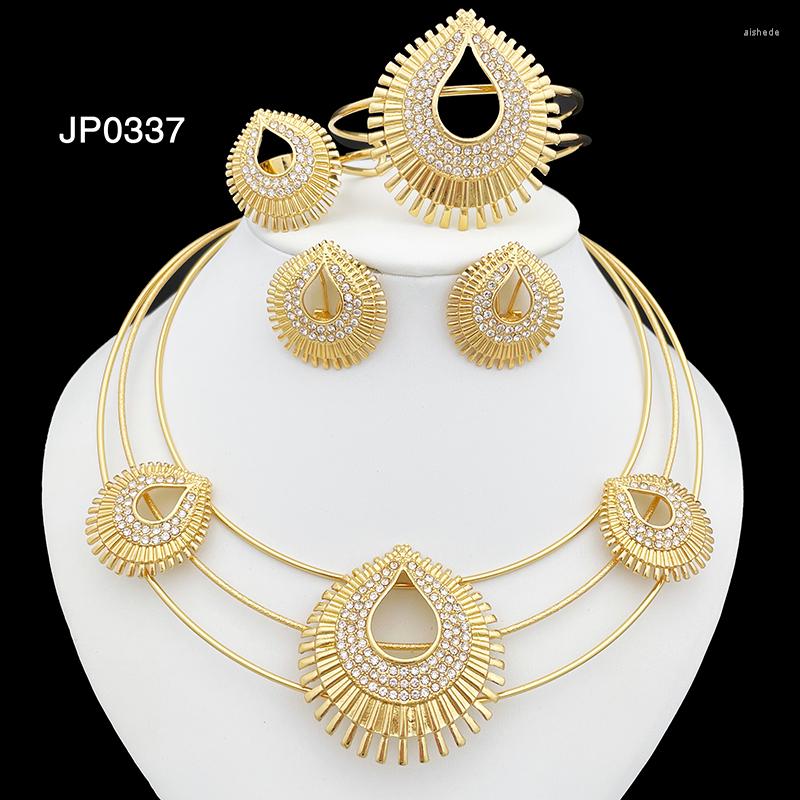 Necklace Earrings Set Fashion Jewelry Gold Plated Earring Sets For Women Charm Bracelet, Picture shown
Necklace Earrings Set Fashion Jewelry Gold Plated Earring Sets For Women Charm Bracelet, Picture shown