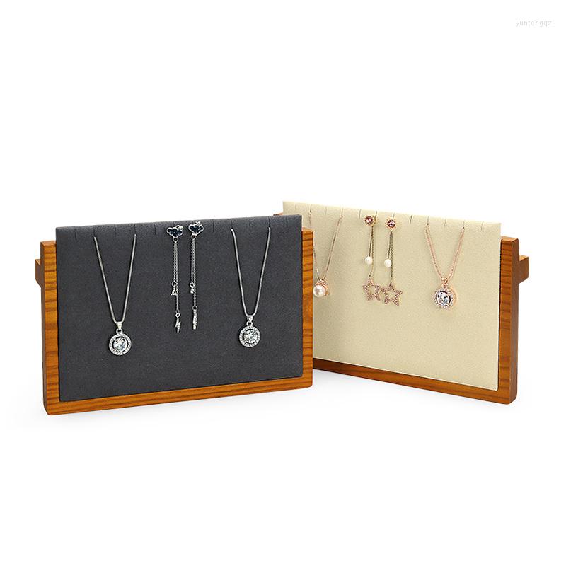 Jewelry Pouches Solid Wood Necklace Display Stand Pendant Show Rack Gray Beige Organizer Board Storage Shelf Luxulry Props
Jewelry Pouches Solid Wood Necklace Display Stand Pendant Show Rack Gray Beige Organizer Board Storage Shelf Luxulry Props