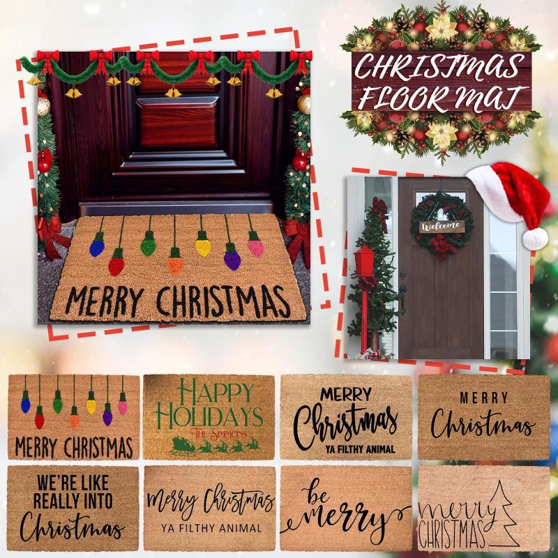 Christmas Decorations Doormat Entrance Welcome Rugs or Stair Kitchen Hallway Carpets Modern Personalized Front Door Decoration Alfombra