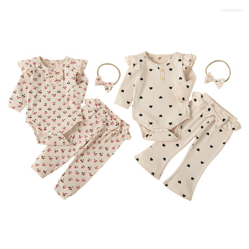 Clothing Sets Baby Girls Autumn 3Pcs Outfit Infants Long Sleeve Ruffle Romper Floral/Heart Print Pants Headband Suit For Toddlers
Clothing Sets Baby Girls Autumn 3Pcs Outfit Infants Long Sleeve Ruffle Romper Floral/Heart Print Pants Headband Suit For Toddlers