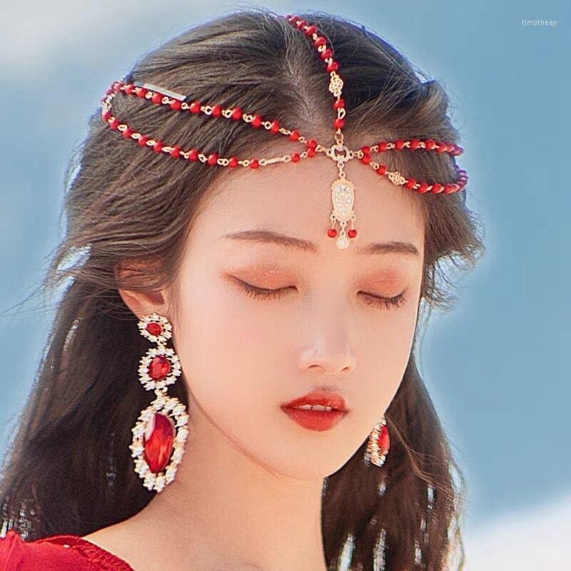 Hair Clips Bohemian Red Forehead Dance Eyebrow Pendant Headdress Crystal Chain Water Drop Bridal
Hair Clips Bohemian Red Forehead Dance Eyebrow Pendant Headdress Crystal Chain Water Drop Bridal