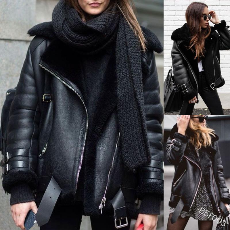 Women' Down WEPBEL Fashion Zipper PU Leather Fur Jacket Autumn Winter Motorcycle Slim Fit Artificial Fitted Belt Coat, Black
Women' Down WEPBEL Fashion Zipper PU Leather Fur Jacket Autumn Winter Motorcycle Slim Fit Artificial Fitted Belt Coat, Black
