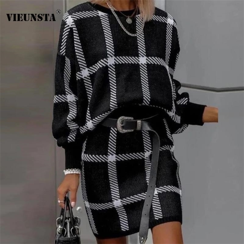 Two Piece Dress Spring Elegant Plaid Print Suit Set Women Casual O Neck Pullover Sweatshirt Mini Skirts Outfits Autumn Office Lady 2pcs Sets 221010, Khaki(no belt)
Two Piece Dress Spring Elegant Plaid Print Suit Set Women Casual O Neck Pullover Sweatshirt Mini Skirts Outfits Autumn Office Lady 2pcs Sets 221010, Khaki(no belt)