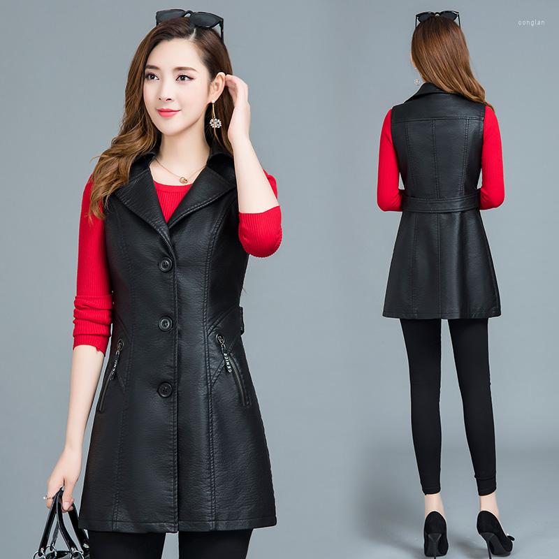 Women's Leather 2022 Female Vest Long Slim Women's Jacket Fashion Plus Size Clothing Wild Black
Women's Leather 2022 Female Vest Long Slim Women's Jacket Fashion Plus Size Clothing Wild Black