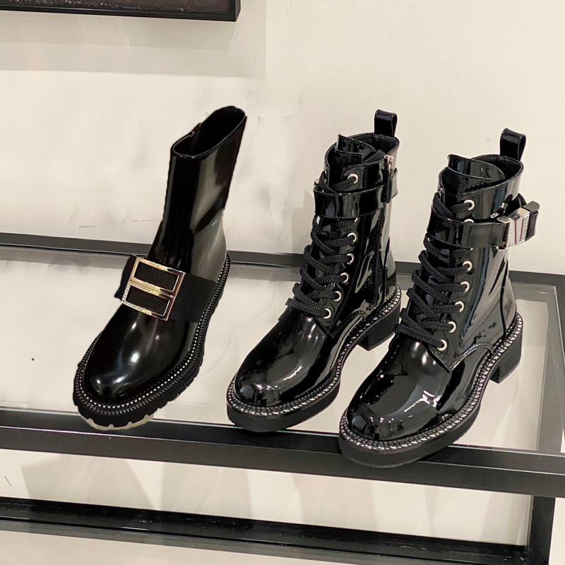 Autumn winter boots woman Thick soled Trainers Travel Metal belt buckle Zipper boot Soft cowhide lady Flat Casual designer shoe leather women shoes size 35-41 With box
Autumn winter boots woman Thick soled Trainers Travel Metal belt buckle Zipper boot Soft cowhide lady Flat Casual designer shoe leather women shoes size 35-41 With box