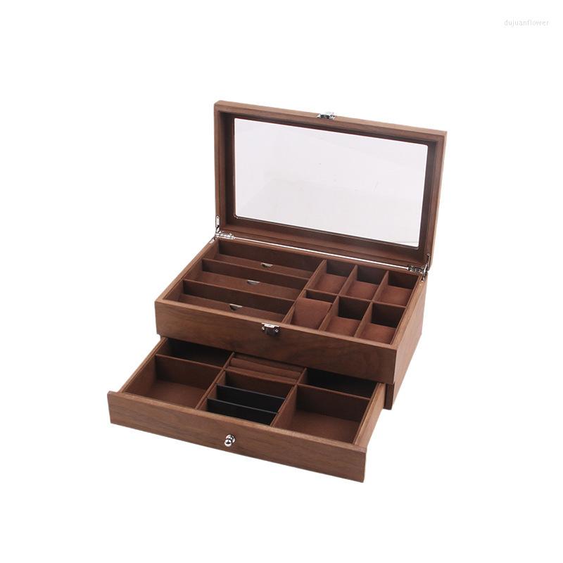 Watch Boxes Quality 6 3 Grids Wooden Organizer Glass Lock Double Layer Retro Glasses Jewelry Box Display Case Storage Casket
Watch Boxes Quality 6 3 Grids Wooden Organizer Glass Lock Double Layer Retro Glasses Jewelry Box Display Case Storage Casket
