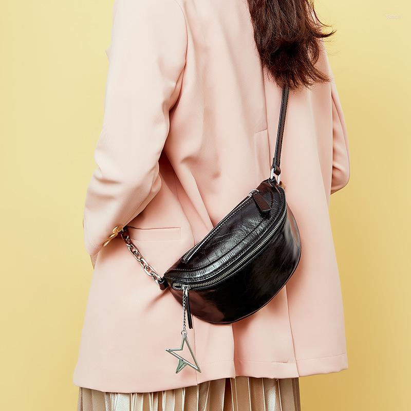 Evening Bags Genuine Leather Waist Pack Women's Handbags Brand Fashion Female 2022 Casual Shoulder Messenger Bag Travel, Black
Evening Bags Genuine Leather Waist Pack Women's Handbags Brand Fashion Female 2022 Casual Shoulder Messenger Bag Travel, Black