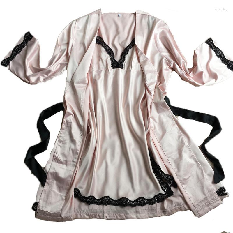 Women's Sleepwear Fashion Lace 2022 Design Women's Nightgown Bathrobe Two Pieces Sleep & Lounge Set Luxury Sexy Female Silk Satin, Champagne set
Women's Sleepwear Fashion Lace 2022 Design Women's Nightgown Bathrobe Two Pieces Sleep & Lounge Set Luxury Sexy Female Silk Satin, Champagne set