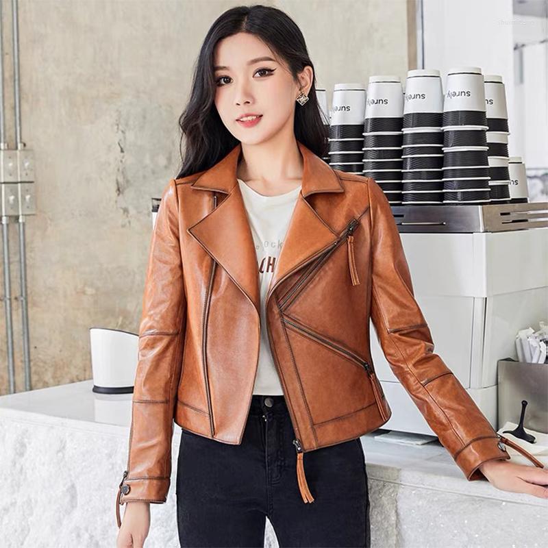 Women's Leather 2022 Spring High Quality Women's Real Sheepskin Jacket Coat Female Autumn Genuine, Black
Women's Leather 2022 Spring High Quality Women's Real Sheepskin Jacket Coat Female Autumn Genuine, Black