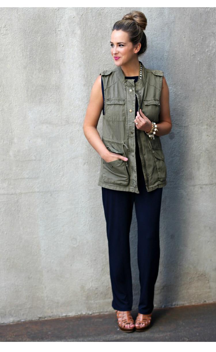 Women' Vests YUTU&MM Homemade Army Green Cotton Vest Summer Style Twill Top Couple Short Coat
Women' Vests YUTU&MM Homemade Army Green Cotton Vest Summer Style Twill Top Couple Short Coat